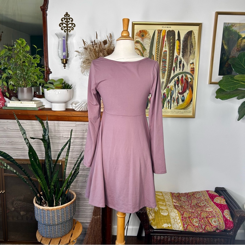Wild Fable Mauve Long Sleeve Mini Dress - Picture 5 of 8